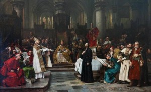 Ян Гус был призван к допросу перед папою и кардиналами