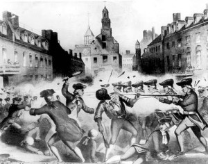 Расстрел английскими солдатами толпы жителей Бостона