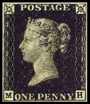 Выпуск в обращение первой почтовой марки «Чёрный пенни»