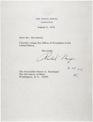 Ричард Никсон оставил пост президента США