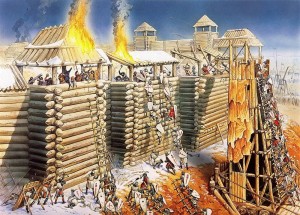 Войско крестоносцев осадило город Юрьев