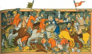 Произошла битва между претендентами на императорский трон Людвигом Баварским и Фридрихом III Австрийским у города Мюльдорфа