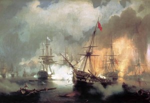 Англо-франко-русский флот разгромил турок в Наваринской бухте