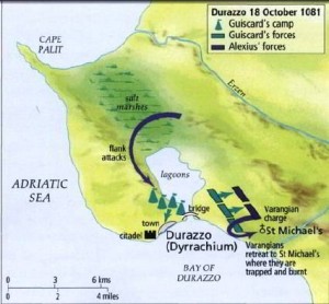 Между армиями Византийской империи и норманнов из Южной Италии состоялась битва при Диррахии