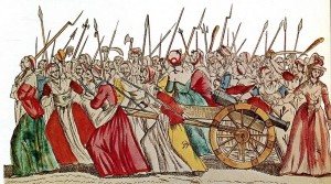 Лейб-гвардия короля устроила банкет в честь новоприбывшего Фландрского полка.