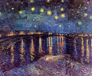 Ван Гог отправил Эжену Бошу набросок картины «Звёздная ночь над Роной»
