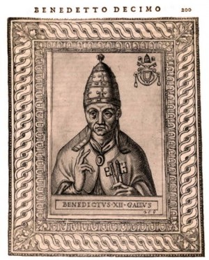 В Авиньоне папа римский Бенедикт XII был коронован кардиналом Наполеоне Орсини Франджипани