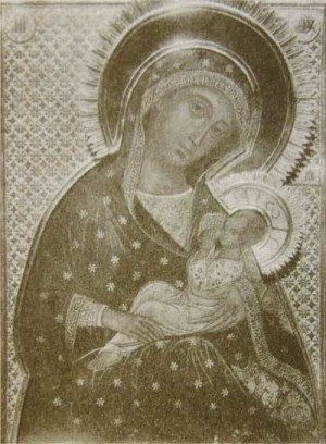 Принесена в Москву из итальянского города Бари Барловская икона Божией Матери, именуемая "Блаженное чрево"