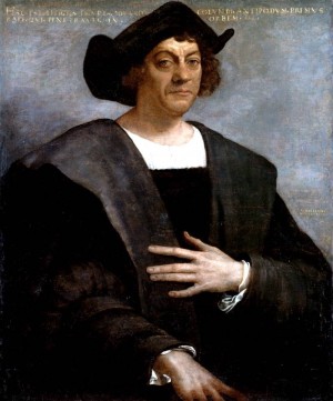 Христофор Колумб, взяв с собой нескольких островитян, вышел в море на маленькой «Нинье»