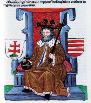 Иштван сын Кальмана и его жены Фелиции был повторно коронован в Секешфехерваре как король Иштван II