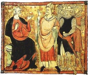 В Кларендонском дворце Генрих II предъявил присутствующим для подписания так называемые Кларендонские конституции