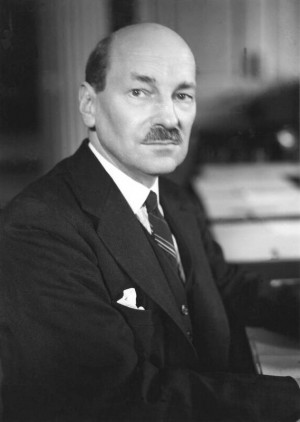 Клемент Ричард Эттли, граф, государственный деятель Великобритании, в 1945—1951 премьер-министр страны.
